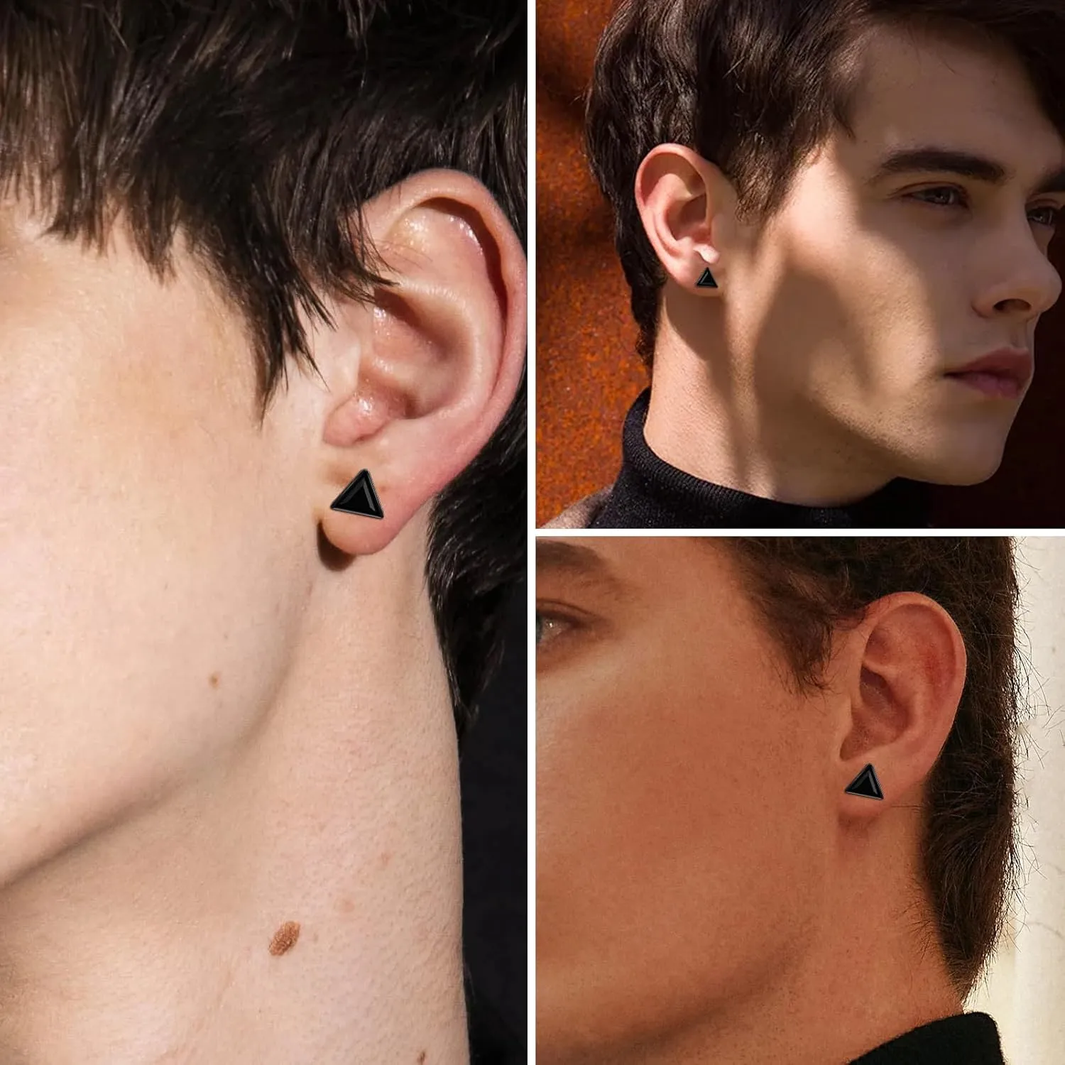 Stud Earrings 925 Sterling Silver Stud Earrings for Mens Womens Pierced Mens Earrings Jewelry Gift for Father's Day Gifts