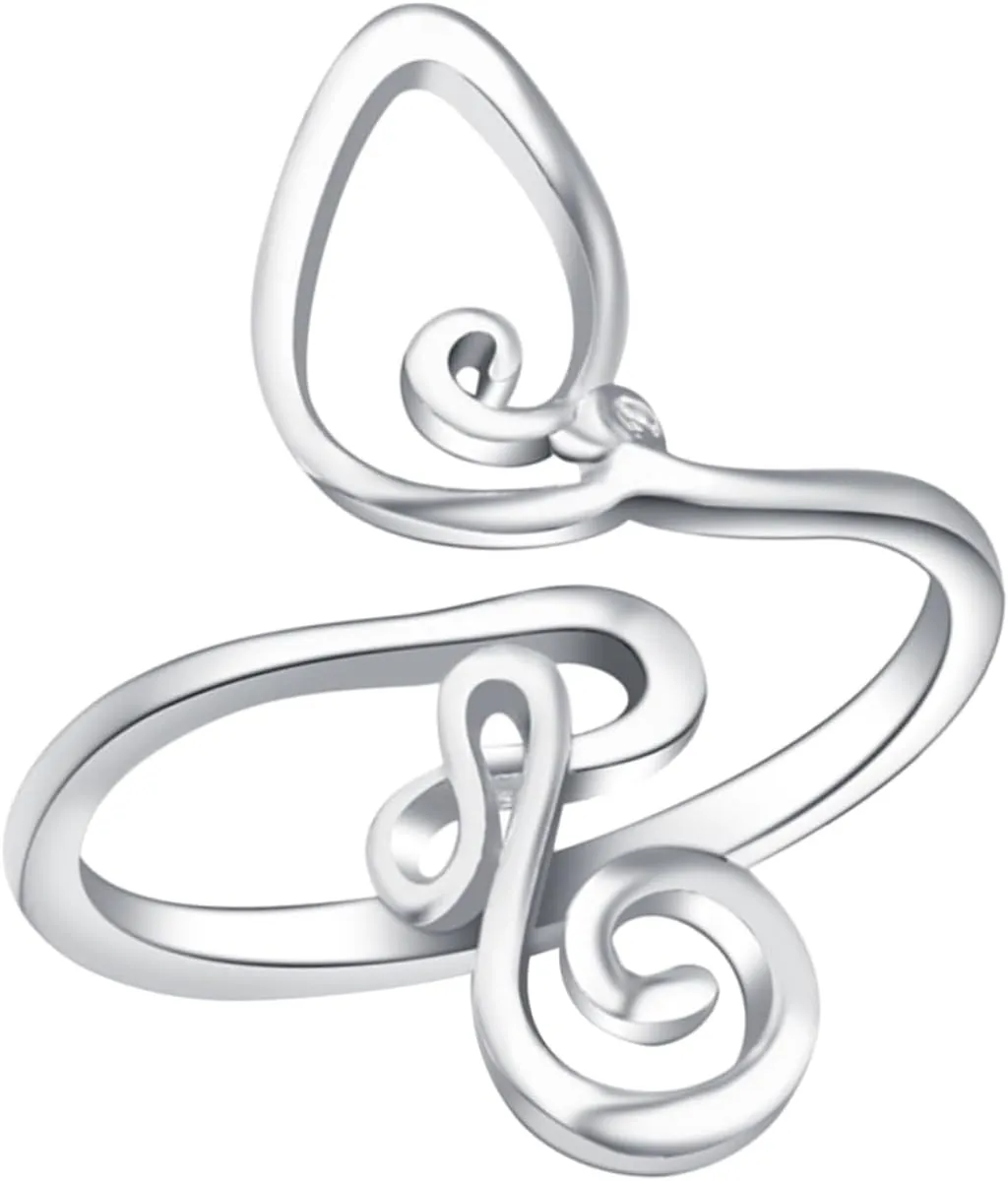 Style Ring Small Toe Rings for Women Beach Jewelry Unique Adjustable Opening