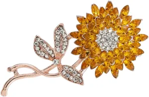 Sunflower Alloy Brooch Pin Decorative Flower Pin for Jackets and Scarves Unique Clothes Decor Chic Sunflower Design Elegant Accessory Outfit