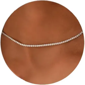 Tennis Necklace Synthetic Diamond Chain Dainty Choker Necklace for Women 14inches