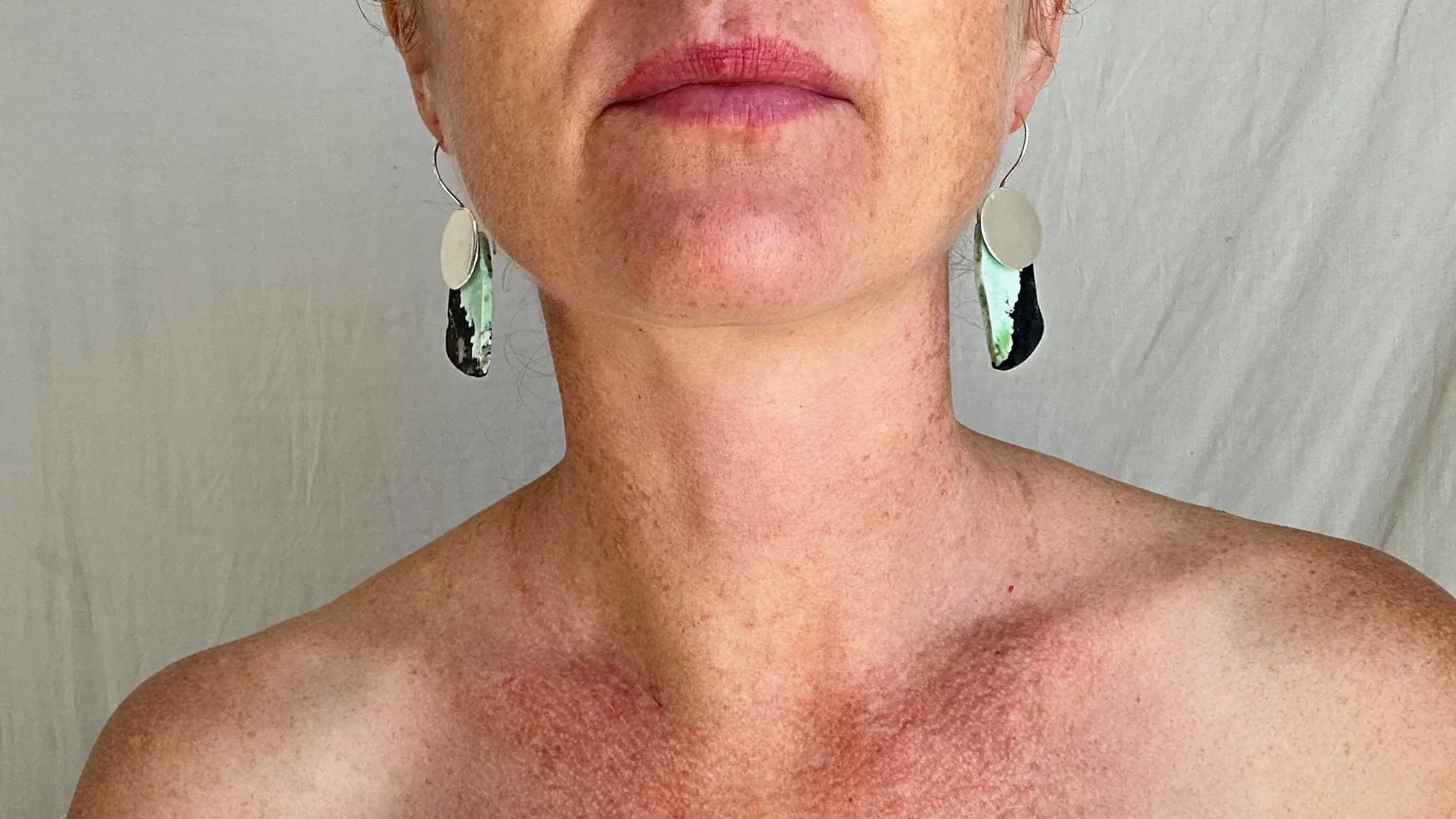 Turquoise & Silver Drop Earrings. Handmade Sterling Silver Jewelry. Natural Hubei Stone. 2364
