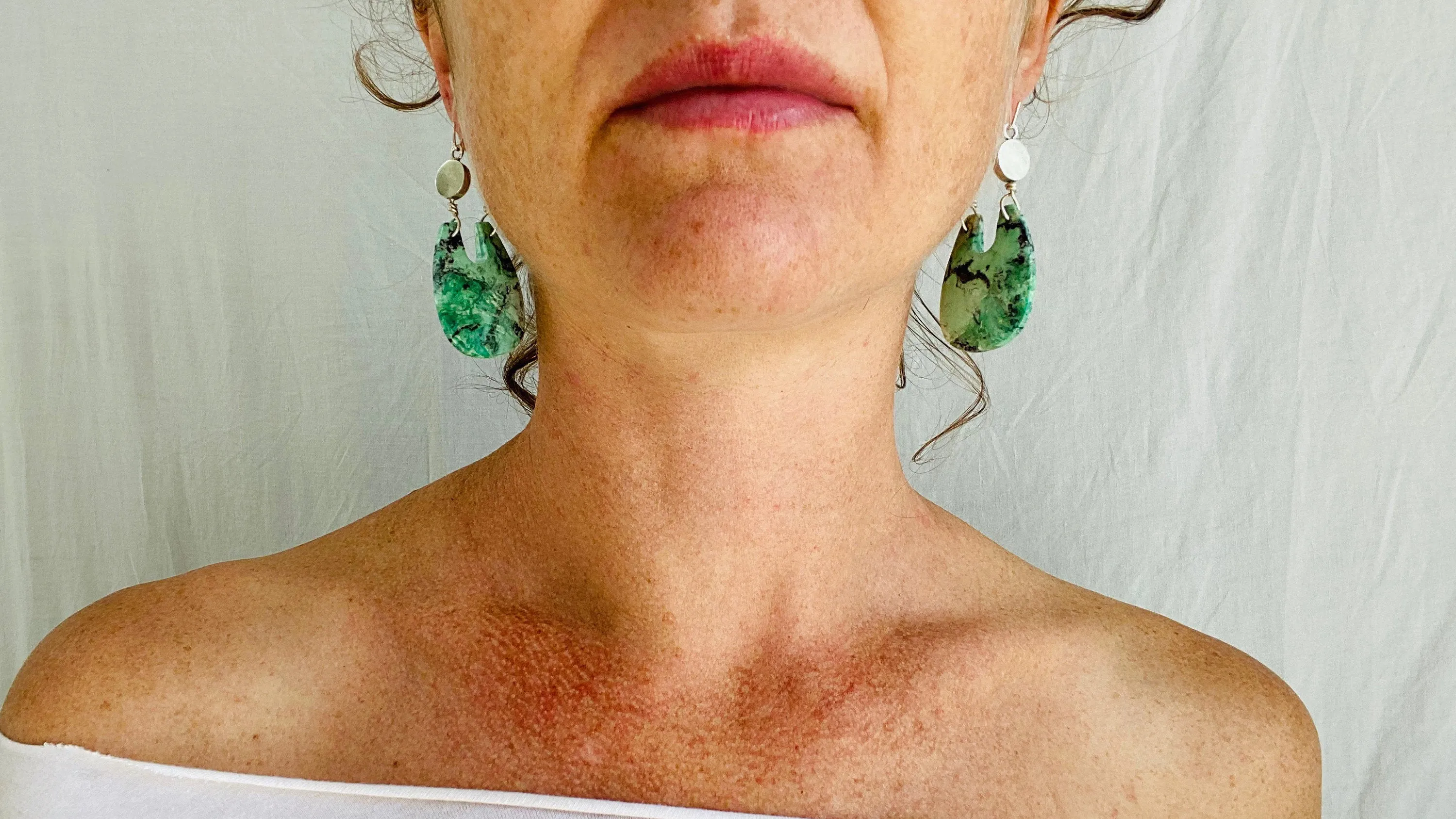 Turquoise & Sterling Earrings. Pale Green
