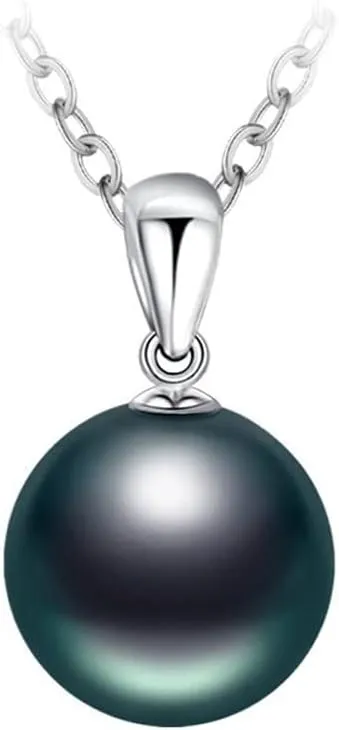 UMID authentic Tahiti Nanhai aquaculture Peacock Green Black Pearl AAA, 8-8.5mm, 11.5-12mm, 16mm Black pearl Sydney women's Pendant Necklace
