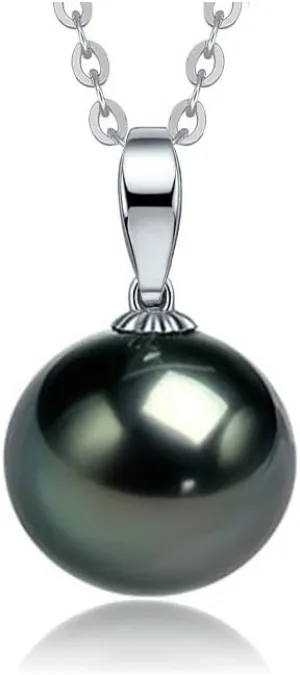 UMID authentic Tahiti Nanhai aquaculture Peacock Green Black Pearl AAA, 8-8.5mm, 11.5-12mm, 16mm Black pearl Sydney women's Pendant Necklace