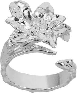 Unique Adjustable Open Flower Ring Vintage Daffodil Design Minimalist Jewelry for Women Versatile Finger Accessory for Parties and Daily Wear