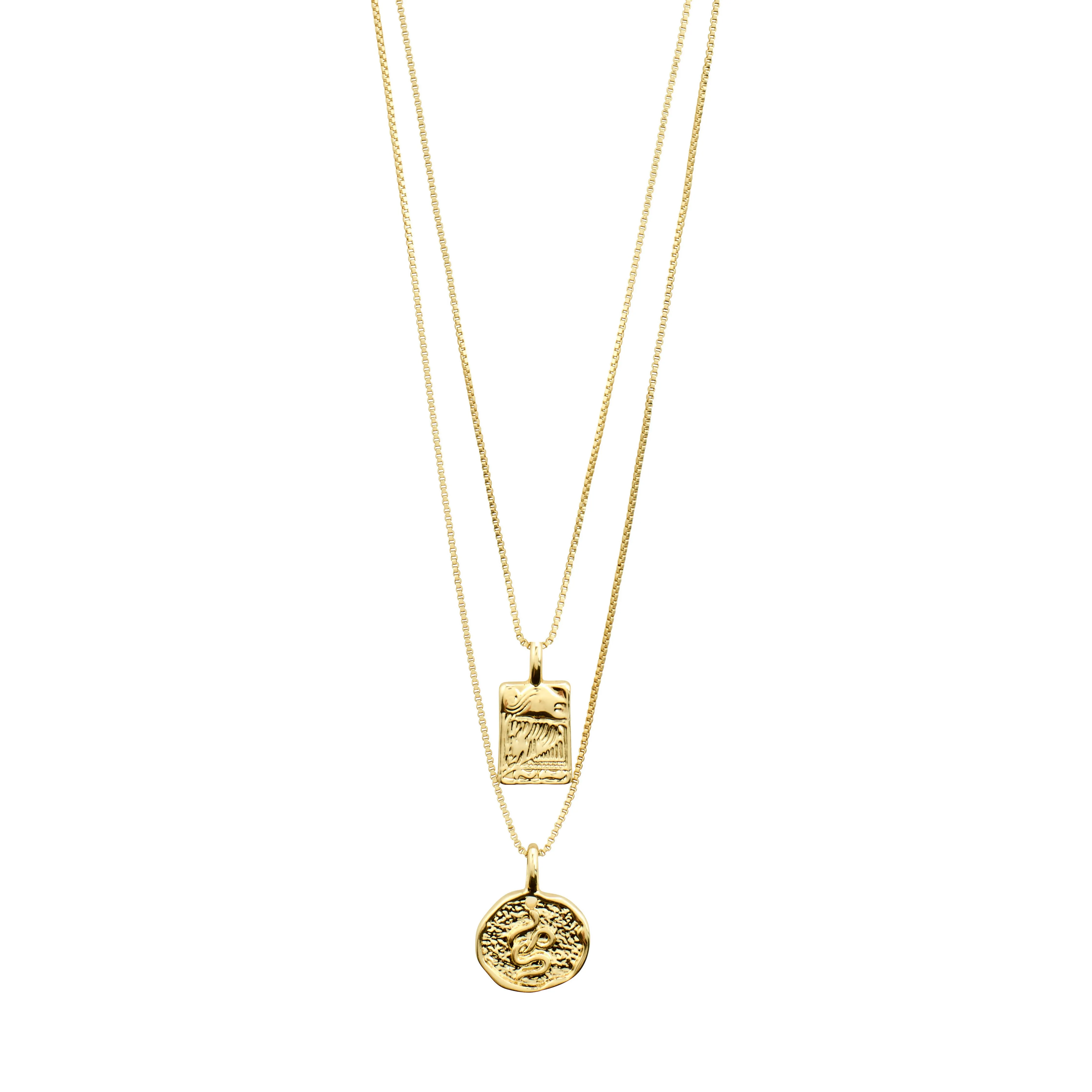 VALKYRIA coin necklace 2-in-1-set gold-plated