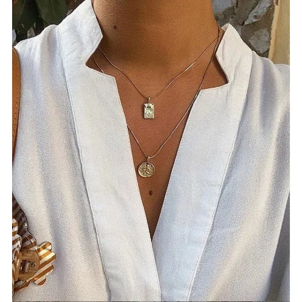 VALKYRIA coin necklace 2-in-1-set gold-plated