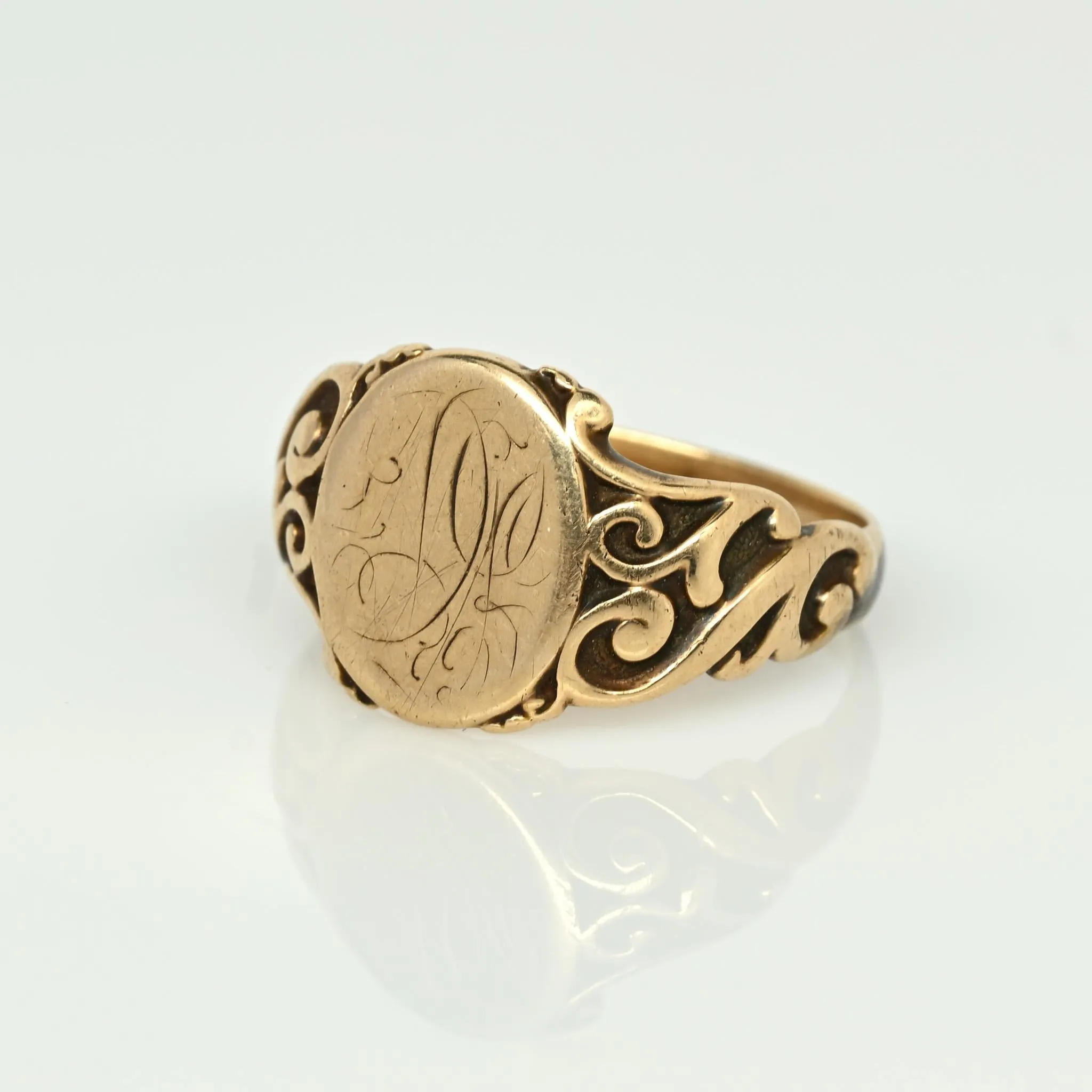 Victorian "DL" Signet Ring