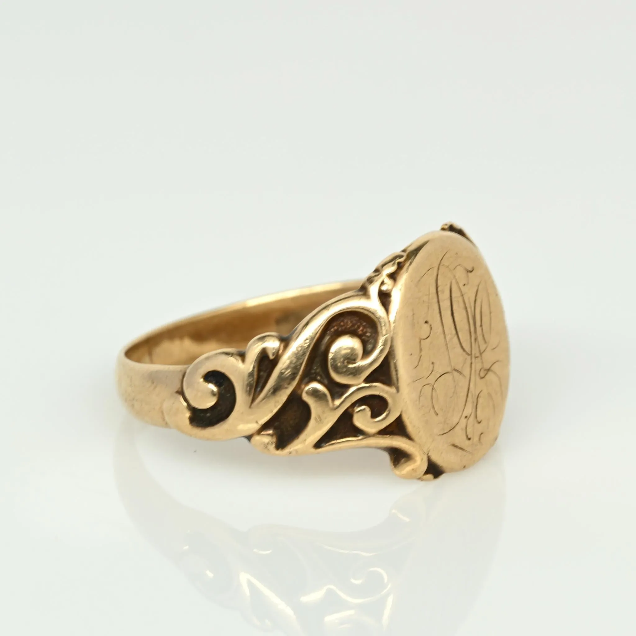 Victorian "DL" Signet Ring