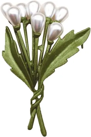Vintage Pearl Leaves Brooches Green Enamel Paint Plant Flowers Statement Brooch Pins Fashion Jewelry Accessories for Women Girl Gift