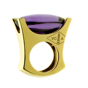 VVan Cleef & Arpels Fleurette Diamond 18k Yellow Gold Ring