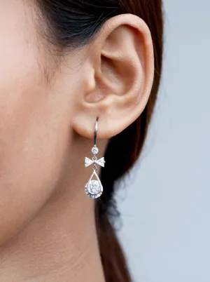 Water Drop Dangle Earrings (Pure Silver)