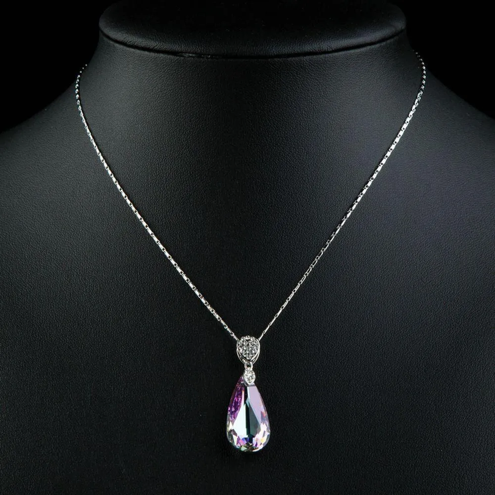 Water Drop Pendant Necklace of Love