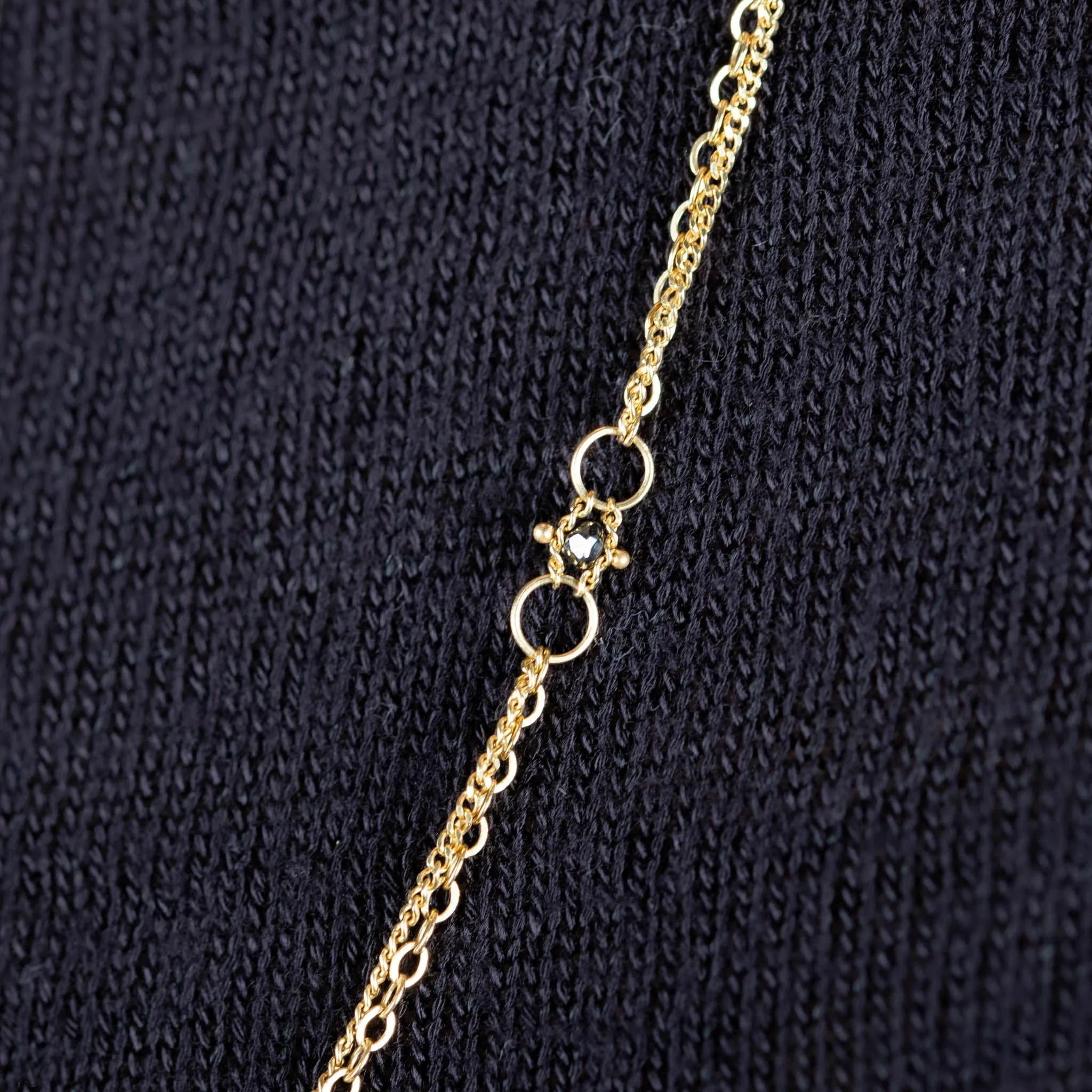Whisper Chain Necklace in Black Diamond