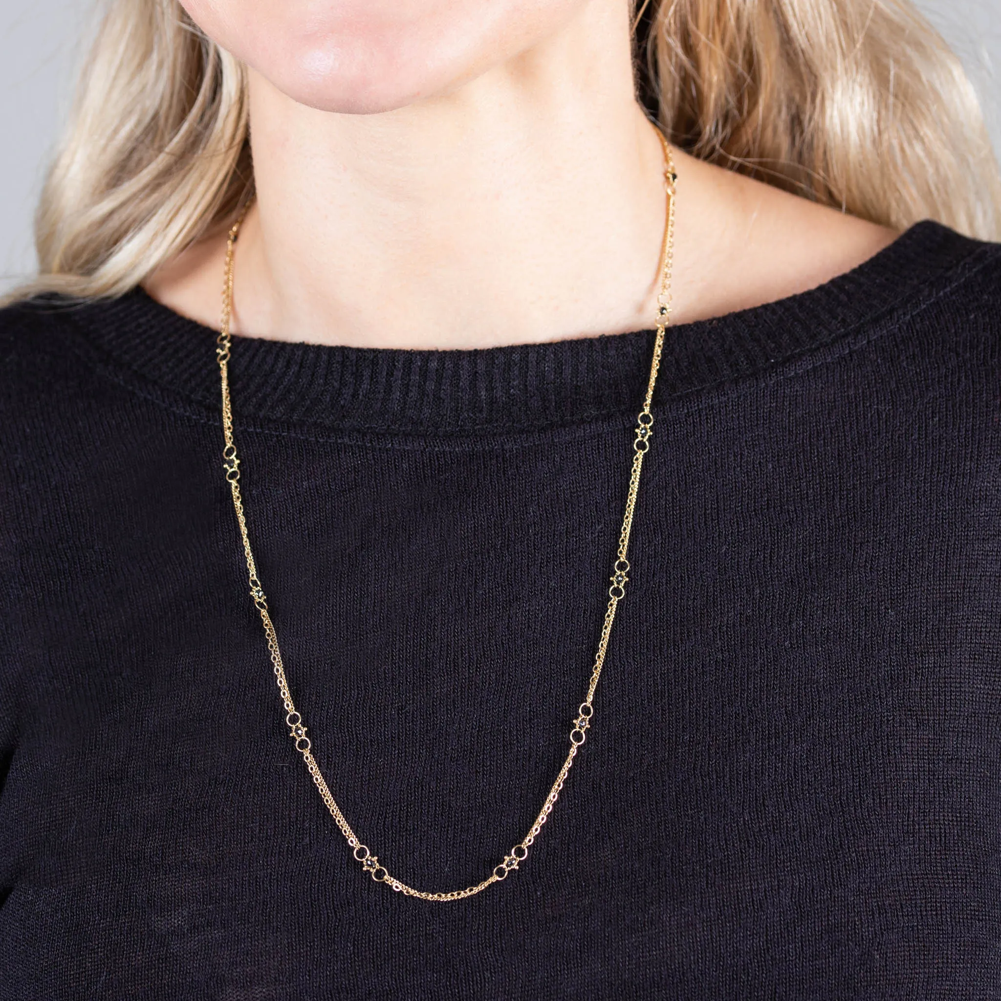 Whisper Chain Necklace in Black Diamond