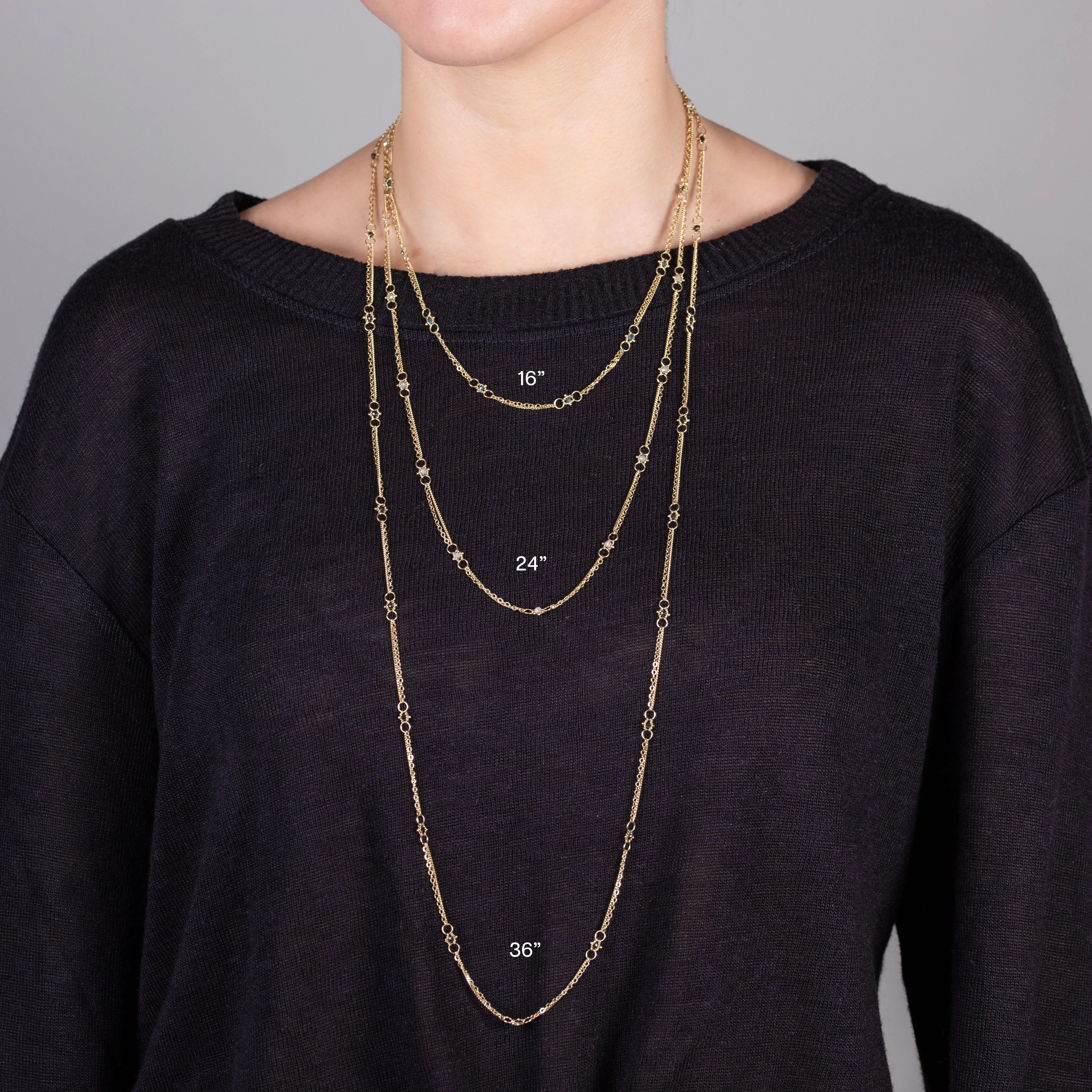 Whisper Chain Necklace in Black Diamond