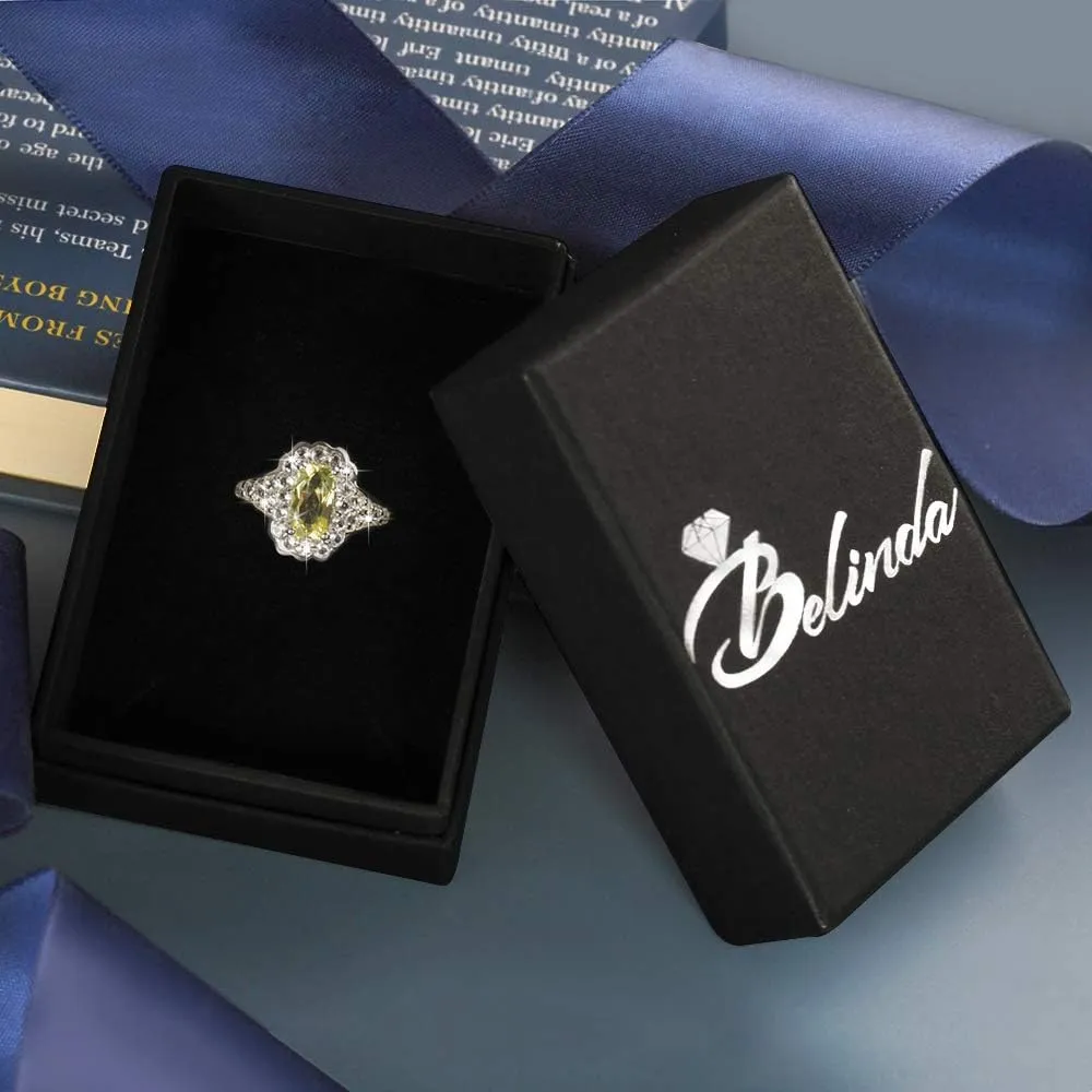 Women's 925 Sterling Silver Cushion Cut Gemstone Ring Round Diamond Rhodium Prong Jewelry with Twisted Band Ring Gift for Engagement Party Christmas Wedding Anniversary