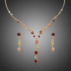 Y Shape Design Necklaces Bridal Jewelry Set