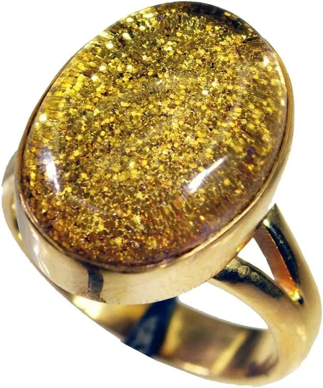 Yellow Oval Sunstone Gold Plated Couple Promise Ring for Her Jewelry Size 5,6,7,8,9,10,12