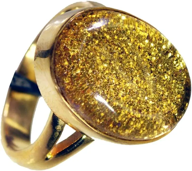 Yellow Oval Sunstone Gold Plated Couple Promise Ring for Her Jewelry Size 5,6,7,8,9,10,12