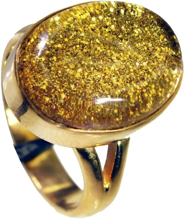 Yellow Oval Sunstone Gold Plated Couple Promise Ring for Her Jewelry Size 5,6,7,8,9,10,12