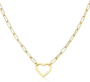 Yolev Dainty Gold Necklace Gold Dainty Necklace Dainty Gold Necklace for Women Womens Dainty Gold Necklace Gold Dainty Necklaces for Women Her Delicate Love Heart Necklace Heart Pendant Necklace