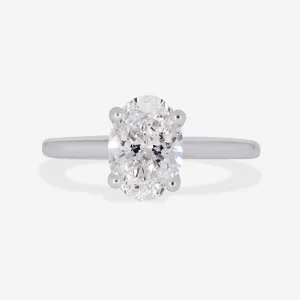 Zariyah 1.50ct | Oval Solitaire Lab Diamond Set in Platinum